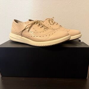 Cole Haan Beige Leather Oxfords